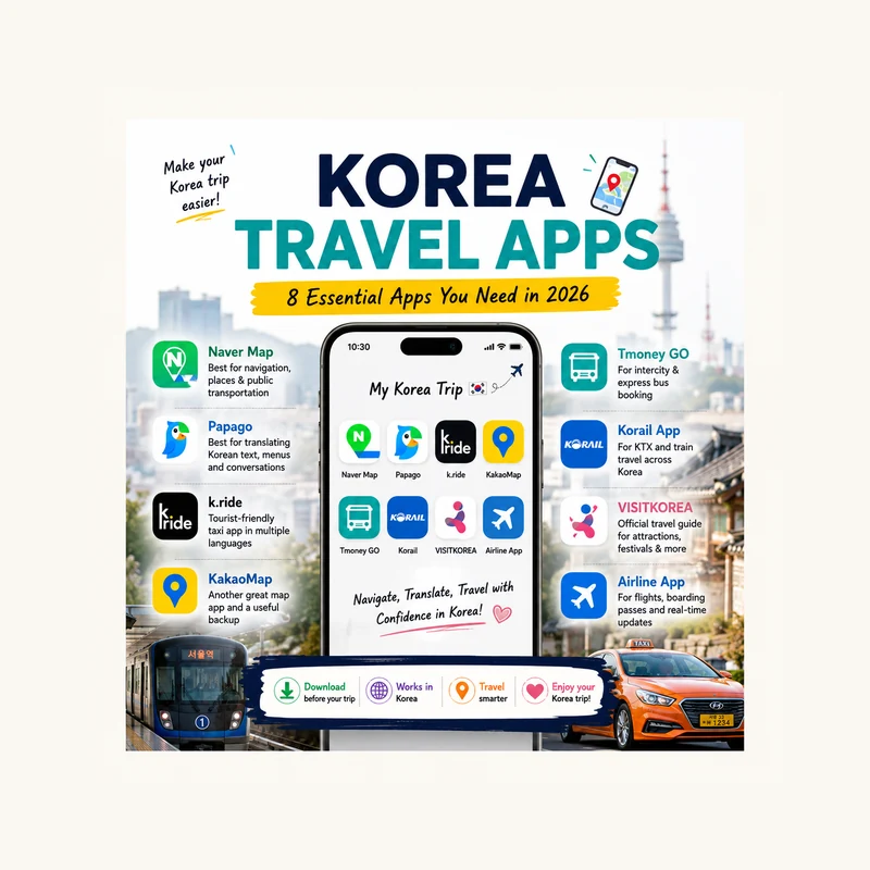 Korea Travel Apps: 8 Essential Apps You Need for Your Trip (2026)