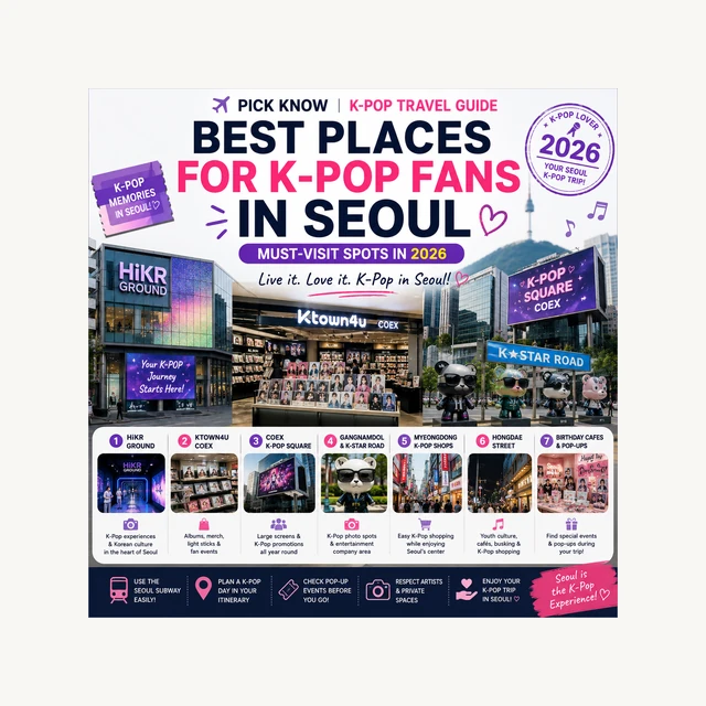 Best places for K-Pop fans in Seoul to visit in 2026