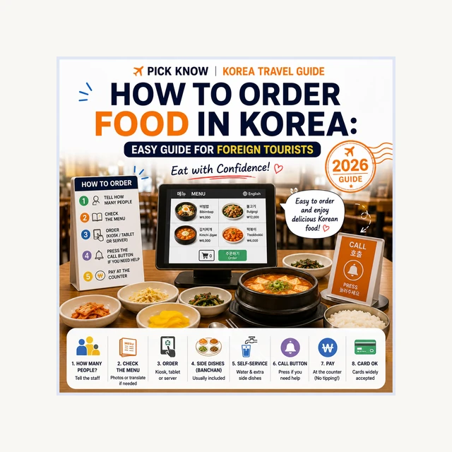 How to order food in Korea for foreign tourists